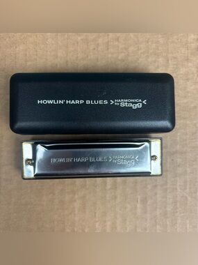 Stagg Howlin Harp Blues Diatonic Harmonica Key of C with Hard Case Collectible